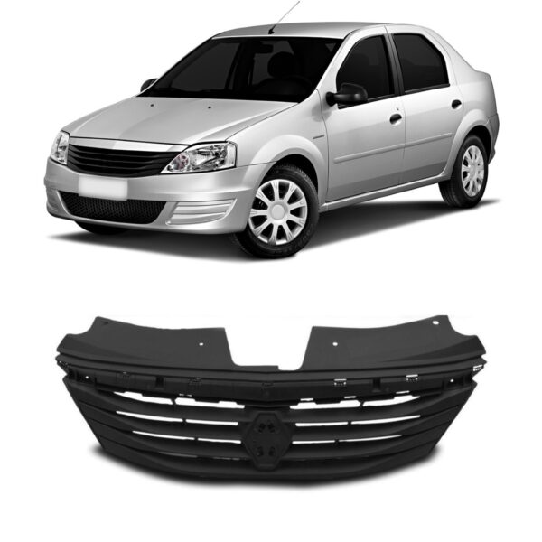 Grade Radiador Para Logan 2011 2012 2013 Preto