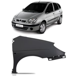 Paralama Scenic 2001 A 2007 Com Furo Para Pisca C/ Cor Preta Lado Direito