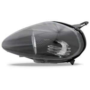 Farol Punto 2007/2012 Elétrico Máscara Negra Soquete Oval Lado Esquerdo