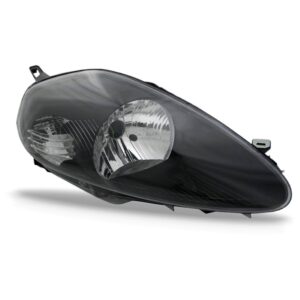 Farol Punto 2007/2012 Elétrico Máscara Negra Soquete Oval Lado Direito