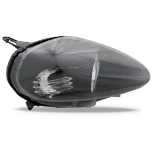 Farol Punto 2007/2012 Elétrico Máscara Negra Soquete Oval Lado Direito