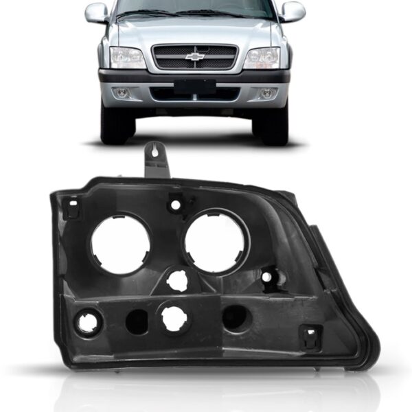 Carcaça De Farol S10 2001 02 03 04 05 06 07 08 09 2010 Lado Direito