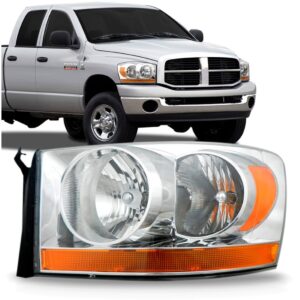 Farol Dodge Ram 06/07 Cromado Pisca Âmbar Inferior 1ª Linha Esquerdo/motorista