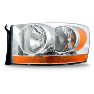 Farol Dodge Ram 06/07 Cromado Pisca Âmbar Inferior 1ª Linha Esquerdo/motorista