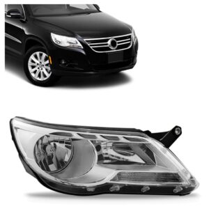 Farol Para Volkswagen Tiguan 2008 A 2011 Elétrico Lente Lisa Lado Direito