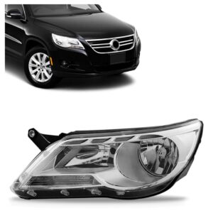 Farol Para Volkswagen Tiguan 2008 A 2011 Elétrico Lente Lisa Lado Esquerdo