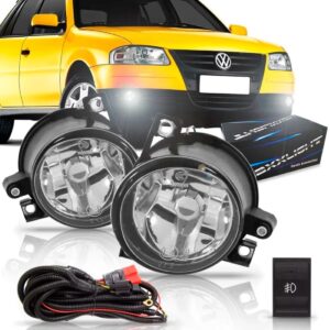 Kit Farol Milha Para Gol G4 Saveiro Polo Fox Botão