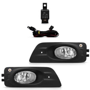 Jogo Farol Milha Auxiliar Accord 2006/2007 C/ Moldura Preta