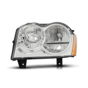 Farol Para Grand Cherokee 2008 2009 2010 Cromado 1ª Linha - Esquerdo/motorista
