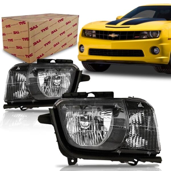 Farol Camaro 2010 2011 2013 2012 2013 Mascara Negra 1ª Linha - Direito/passageiro