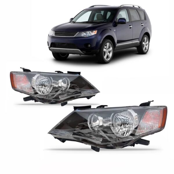 Farol Outlander 2008 2009 Fumê Eletrico 1ª Linha - Direito/passageiro