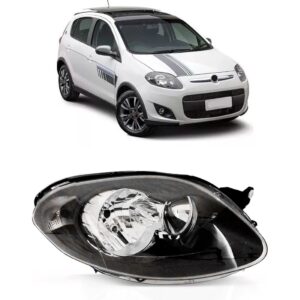 Farol Mascara Negra Palio 2012 A 2017 1ª Linha Esquerdo/motorista