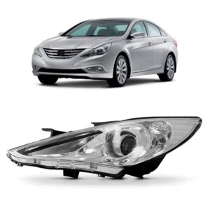 Farol Sonata 11 12 13 14 Eletrico Manual S/xenom 1ª Linha - Esquerdo/motorista