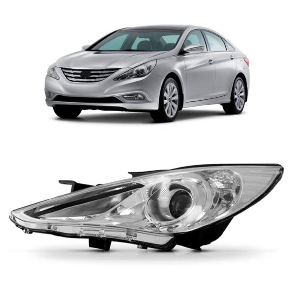 Farol Sonata 11 12 13 14 Eletrico Manual S/xenom 1ª Linha - Esquerdo/motorista