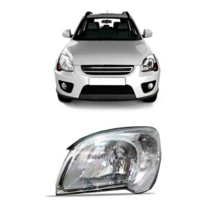 Farol Sportage 2009/2010 Eletrico Com Pisca Cristal 1ª Linha Esquerdo/motorista