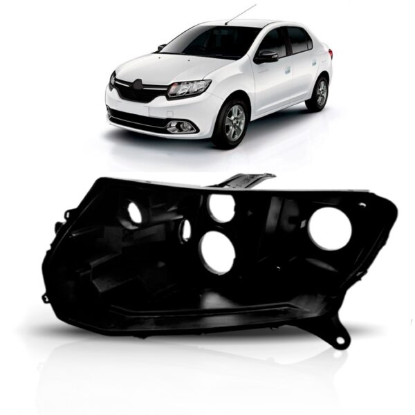 Carcaça Farol Sandero Logan 2014 2015 2016 2017 Lado Esquerdo