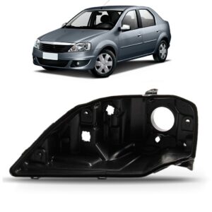 Carcaça Reparo De Farol Logan 2009 2010 2011 2012 2013 Lado Esquerdo