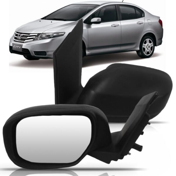 Retrovisor City 10 11 2012 2013 2014 Com Sinaleira Eletrico Lado Direito