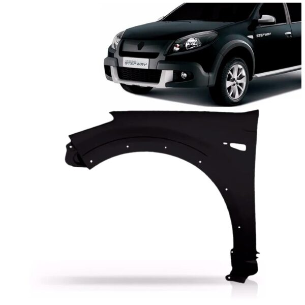 Paralama Sandero Stepway 2008 2009 2010 2011 2012 2013 2014 Lado Esquerdo