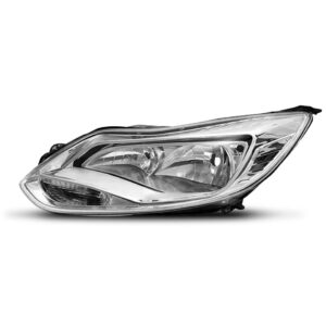 Farol Focus 2014 2015 2016 Eletrico C/motor Cromado 1ª Linha - Esquerdo/motorista