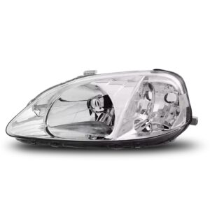 Farol Honda Civic 1999 2000 Cromado Cúpula Cristal 1ª Linha - Direito/passageiro