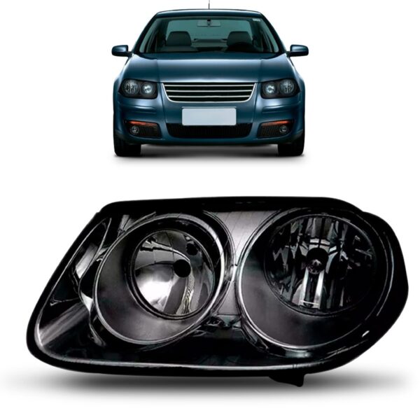 Farol Bora 2008 2009 2010 Mascara Negra 1ª Linha - Esquerdo/motorista