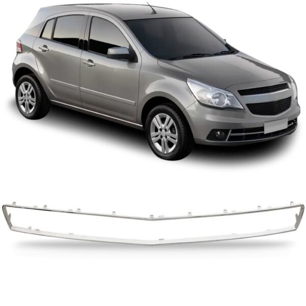 Moldura Grade Radiador Agile 2009 10 A 2013 Superior Cromado