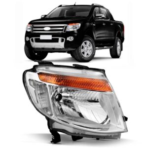 Farol Ranger 2013 2014 2015 2016 Manual Cromado Com Garantia Lado Direito
