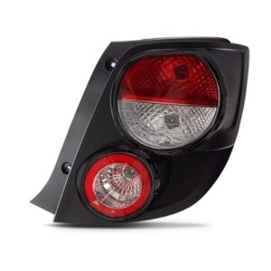 Lanterna Traseira Sonic 2012/2014 Hatch Friso Preto 1ª Linha Direito Vermelho