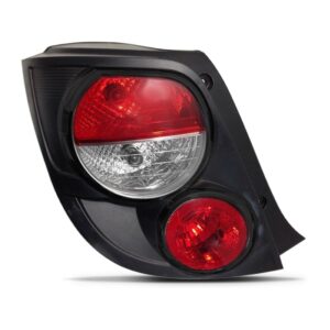 Sinaleira Traseira Para Sonic 2012 A 2014 Hatch Friso Preto Lado Esquerdo