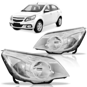 Farol Para Agile Montana 2009 2010 A 2014 Manual Cromado Lado Direito