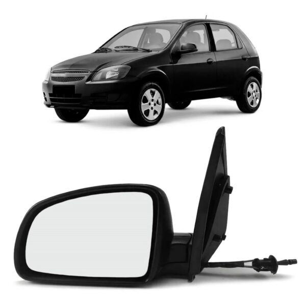Retrovisor Celta Prisma 2007 08 09 10 11/2013 Com Controle Lado Esquerdo