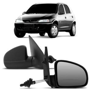 Celta 2001 A 2006 Retrovisor C/ Controle Preto Lado Esquerdo