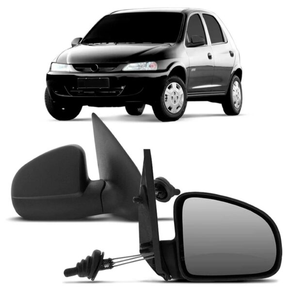 Celta 2001 A 2006 Retrovisor C/ Controle Preto Lado Esquerdo