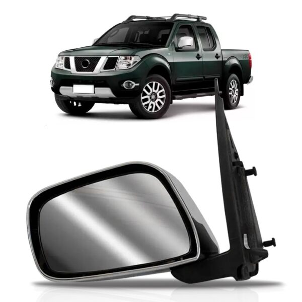 Retrovisor Frontier Fixo Capa Cromada 2008 09 10 11 A 2014 Lado Esquerdo