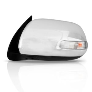 Retrovisor Hilux 2011 A 2014 Eletrico Cromado Com Pisca Lado Esquerdo