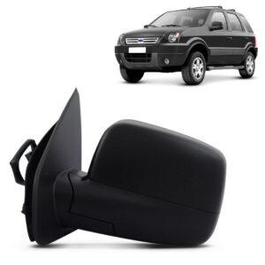 Retrovisor Ecosport 2003 2004 05 A 2009 Eletrico Preto Liso Lado Esquerdo