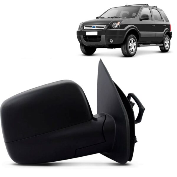 Retrovisor Ecosport 2003 2004 05 A 2009 Eletrico Preto Liso Lado Direito