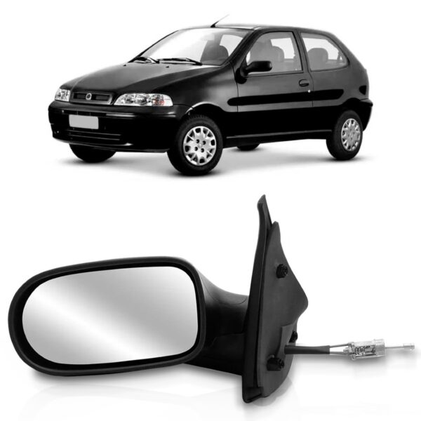 Retrovisor Palio 2pts 2004 A 13 C/controle Regulagem Manual Lado Esquerdo