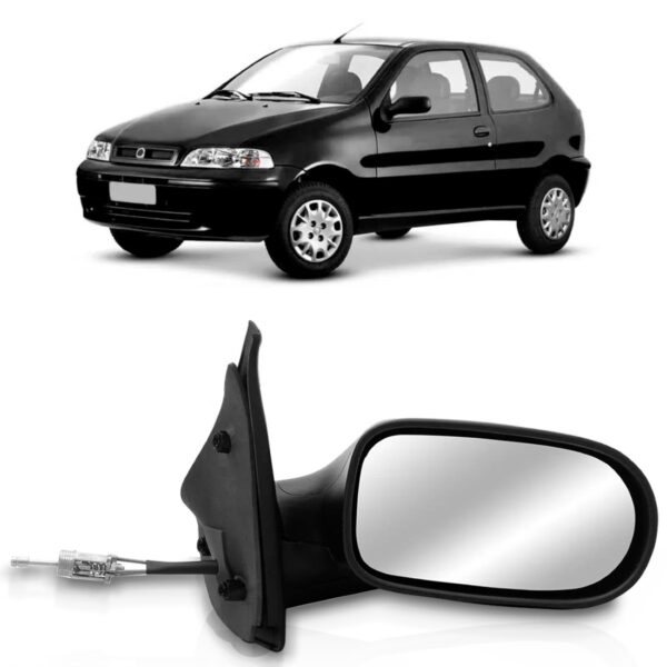 Retrovisor Palio 2pts 2004 A 13 C/controle Regulagem Manual Lado Direito