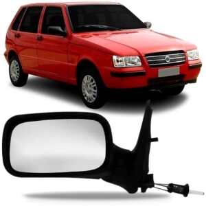 Retrovisor Uno 4 Portas Fire 2001 02 03 04 2005 Com Controle Lado Esquerdo