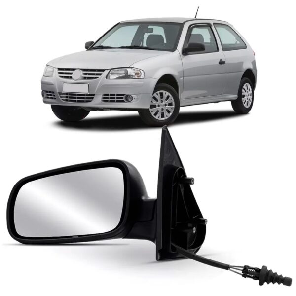 Retrovisor Gol G3 G4 C/controle 2pts 1999 A 2008 C/ Garantia Lado Esquerdo