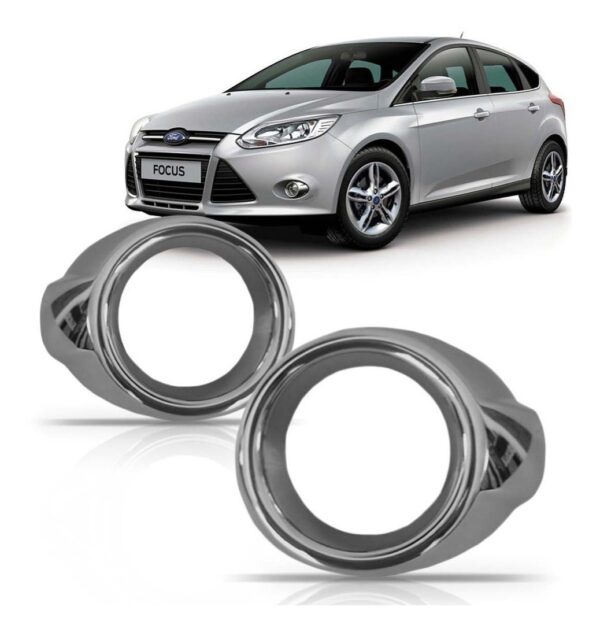 Moldura Farol Milha Focus 2014 2015 Cromada Lado Direito