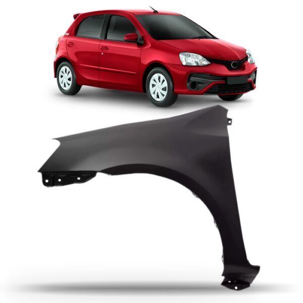 Paralama Para Toyota Etios 2012 A 2021 Sem Furo Pisca Lado Esquerdo