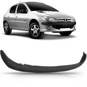 Friso Bigode Parachoque Para 206 1998 A 2010 Dianteiro Preto
