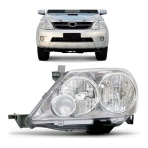 Farol Hilux Sw4 2004 A 2008 Cromado 1ª Linha Esquerdo/motorista