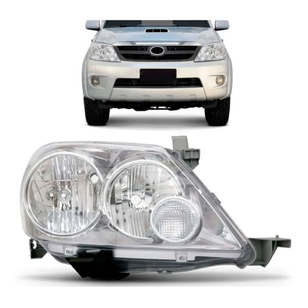 Farol Hilux Sw4 2004 A 2008 Cromado 1ª Linha Direito/passageiro