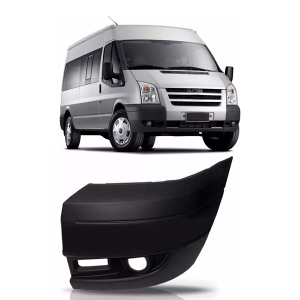 Parachoque Dianteiro Para Ford Transit 2006 A 2011 Com Furo Lado Direito