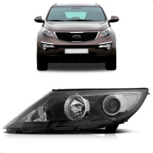 Farol Sportage 11 12 2013 Manual / Eletrico Sem Led 1ª Linha Esquerdo/motorista