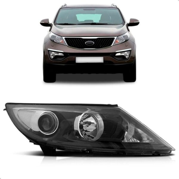 Farol Sportage 11 12 2013 Manual / Eletrico Sem Led 1ª Linha Direito/passageiro